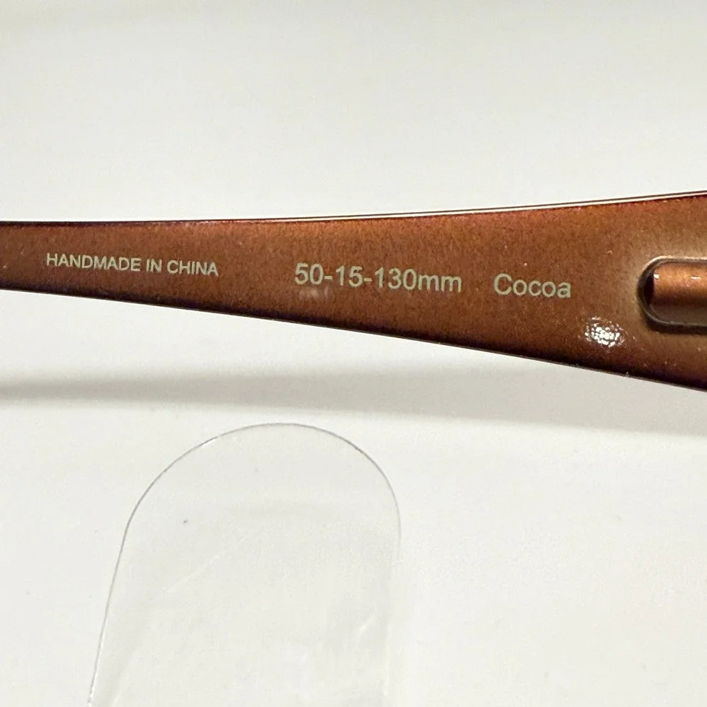 Carmen Marc Valvo Delilah Eyeglasses Cocoa Brown Animal Print 50-15-130mm Frames